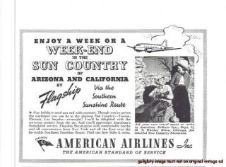 1938 American Airlines 3 Vintage Print Ads Luxurious Flagship