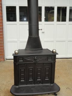 Franklin Heater Model No 98 Cast Iron Wood Stove heater excellent