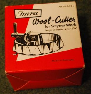 Imra Wool Cutter for Smyrna Work Made In Germany NOS w/ 2 Extra Blades