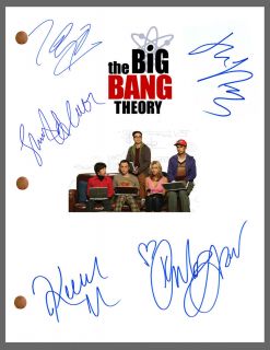  Bang Theory Signed TV Pilot Script by 5 *Johnny Galecki & Jim Parsons