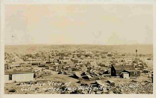 Gallup New Mexico 1920s Real Photo Vintage Postcard Birds Eye Town
