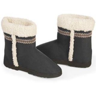 Isotoner Microsuede Trim Boot Soft Sherpa Lined Womens Sze 6 7 8 9