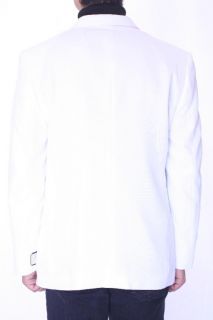 42 R NWT Fumagallis White Lined Silk Lapel Detail Formal Blazer 5022C