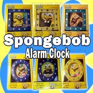 Spongebob Squarepants Alarm Clock Nickelodeon Kids Bedroom Fun Time