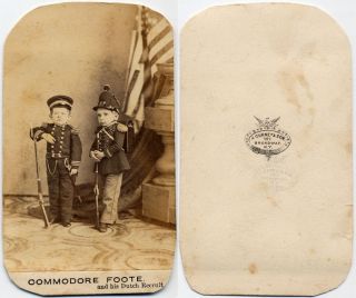 COMMODORE FOOTE AND HIS DUTCH RECRUIT GURNEY & SON BROADWAY NY TRIMMED