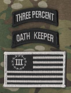 USMC Marines Force Recon Death Sniper Velcro 3 Pcs Oath Keeper 3 ER