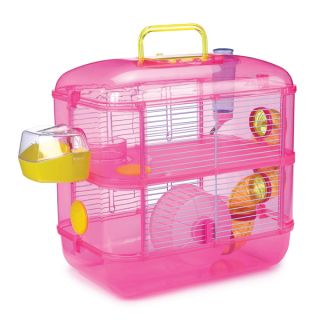 Pink Biddie Buddies Duplex Duplex 2 Level Hamster Cage New