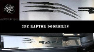 Ford F 150 Raptor 2010 12 Stainless Steel Front Deluxe Logo Door Sills