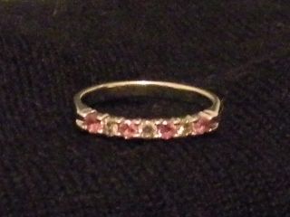 Pink Saphire and Diamond ring 14kt white gold Fred Meyer Jewelers
