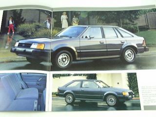 1986 86 Ford Escort Brochure 2dr 4DR Pony L LX GT