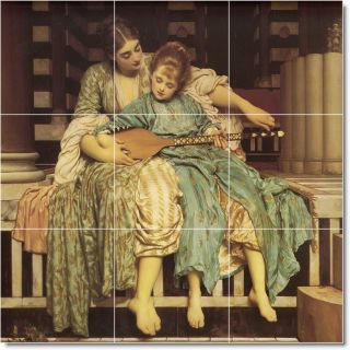 music lesson2 by frederick leighton 18x18 inch ceramic tile mural