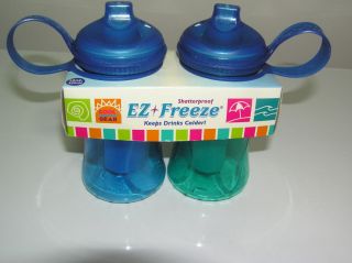 Cool Gear EZ Freeze Water Bottles with Ice Tube Pack Drink Cooler