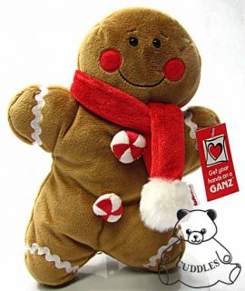 Gingerbread Man Cookie Ganz Stuffed Animal Plush Toy Santa Ginger