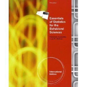  of Statistics for the Behavioral Science 7E by Frederick J Gravetter