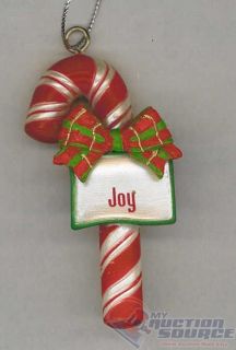  Joy Candy Cane Christmas Ornament Ganz