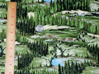  Quilters Pine Forest Lake Hills Landscape Fabric BTY