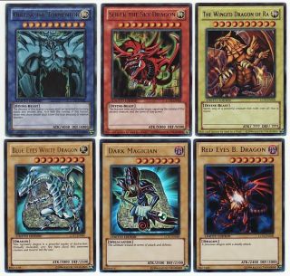 YuGiOh REBD, BEWD, Slifer, Obelisk & Ra Ultra Rare Legendary God Card