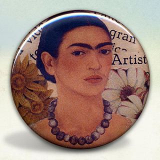 Frida Kahlo with Flowers Pocket Mirror tartx