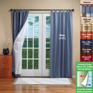  French Door 160 Wide Weathermate Tab Top Insulated Window Curtain