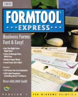 Formtool Express w Manual PC CD Create Business Forms
