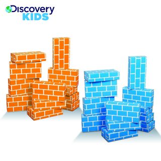 Discovery Kids Eco Friendly Cardboard Building Blocks     Blue
