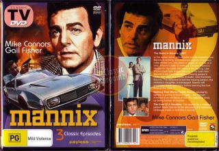 Mannix Mike Connors Gail Fisher 3 Episodes TV New DVD