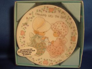 Precious Moments Plaque Plate Friendship Hits The Spot