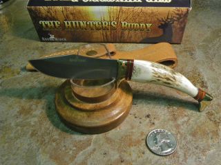 ROUGH RIDER Hunters Buddy Stag Hunter Knife w/ Sheath RR1243