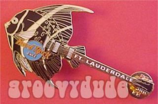 Hard Rock Cafe Sunrise ft Lauderdale Guitar Pin HRC Fish Series