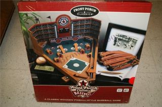 Front Porch WOODEN Tabletop Pinball Style Classics Baseball Game Old