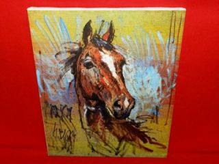 Fritz Rudolf Hug Print Art on Framed Canvas Animal Horse Painting 28