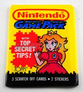 1989 Topps Nintendo Game Pack Peach Wax Trading Cards