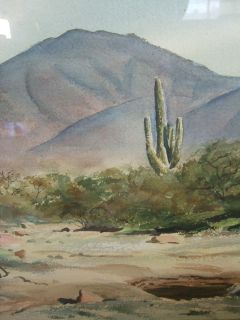 1950s Vintage Texas Artist Ramon FROMAN Desert AZ Landscape Watercolor