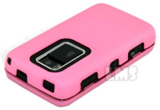 Baby Pink Hybrid Hard Cover Rubber Case for Nokia N900