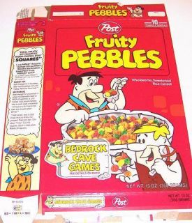 1992 Fruity Pebbles Cereal Box EE067