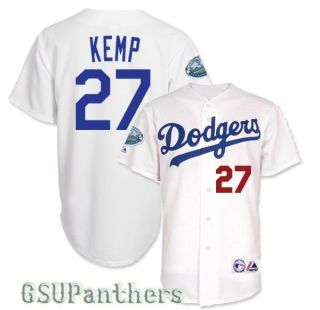 2012 Matt Kemp Los Angeles Dodgers Home Jersey w 50th Anniv Patch Men