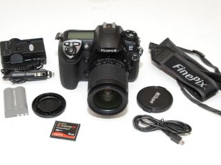  Fujifilm FinePix S5 Pro Camera 28 100mm nikon lens 4gb cf memory card