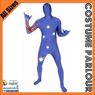  Suit Australia Day Full Body Spandex Zentai Lycra Skin Costume