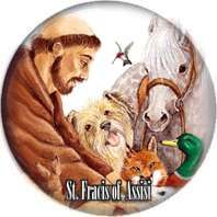 St Francis of Assisi Badges Buttons Pins 1inch 25mm