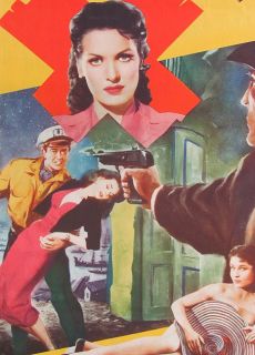 Lisbon 1956 Original Movie Poster Crime Thriller Ray Milland Maureen O