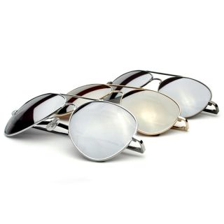 New Classic Full Mirrored Lens Metal CHP Aviator Top Gun Sunglasses 3