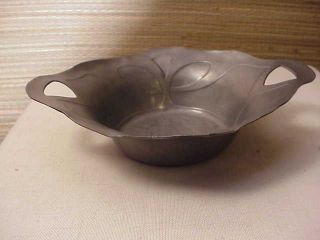 RARE Antique Arts Crafts Art Nouveau Pewter Bowl German Bingit Zinn