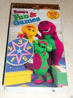 Barney Barneys Fun and Games VHS 1996 Live Action Children Family