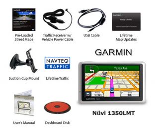 Garmin Nuvi 1350LMT GPS Navigation System W FREE Lifetime Map Updates