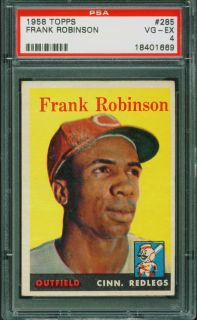 1958 Topps Baseball Frank Robinson 285 PSA 4 Redlegs HOF
