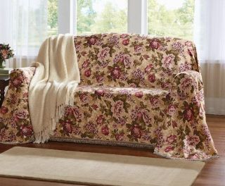 Erica Floral Furniture Throw Slip Cover Polyester Sofa Home Decor New