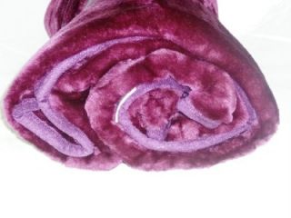 Large Plum Mink Faux Fur Purple Blanket Fleece Throw
