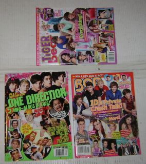 LOT 3 ONE DIRECTION MAGAZINES TIGER BEAT BOP WORD UP JUSTIN BEIBER