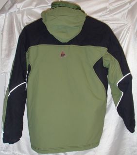 Rei Olive Green Winter Coat Fleece Lined Ski Jacket Hooded Youth Size