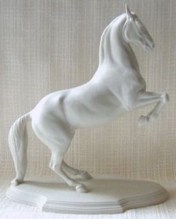 Franklin Porcelain Bisque Horse Figurine Lipizzaner Levade Pamela Du